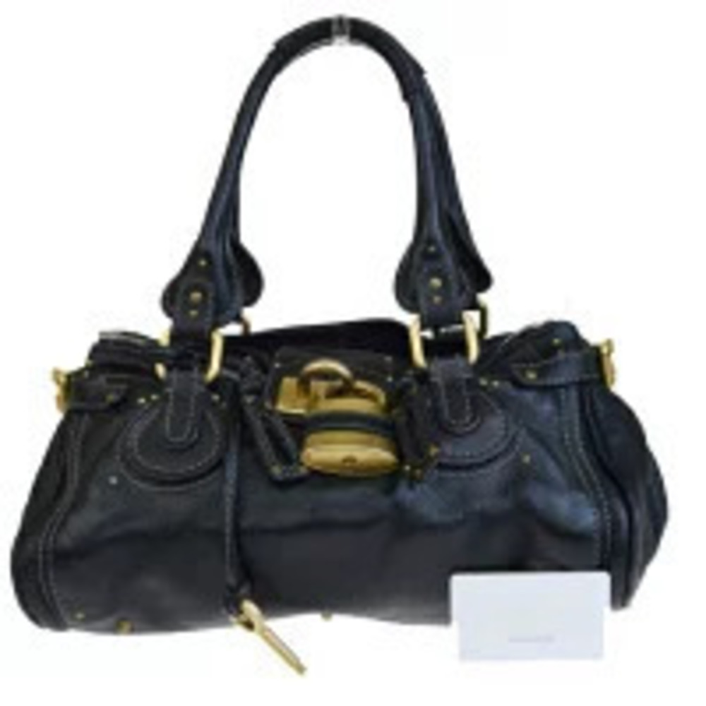 Chloe Paddington shoulder bag Handbag black leather padlock